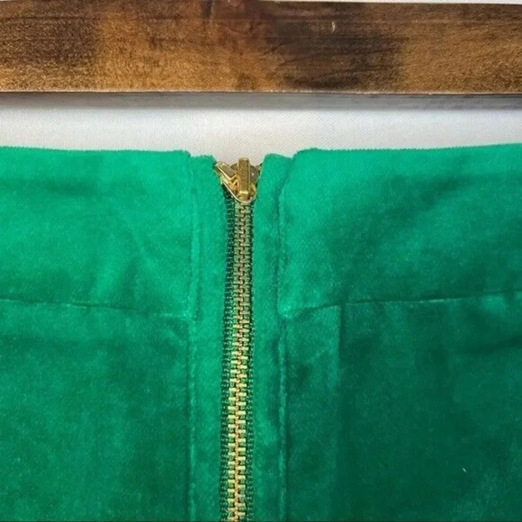 Vineyard Vines Emerald Green Cropped Velour Velvet Pants 4 - Picture 6 of 6